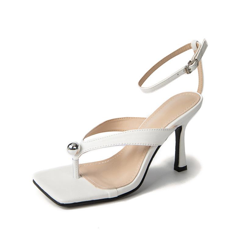 Buckle Detail Stiletto Heeled Ankle Strap Sandals Newgew