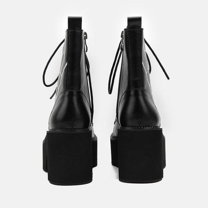 Halloween Chain Thick Soled Waterproof Platform Thick High Heel Boots Newgew