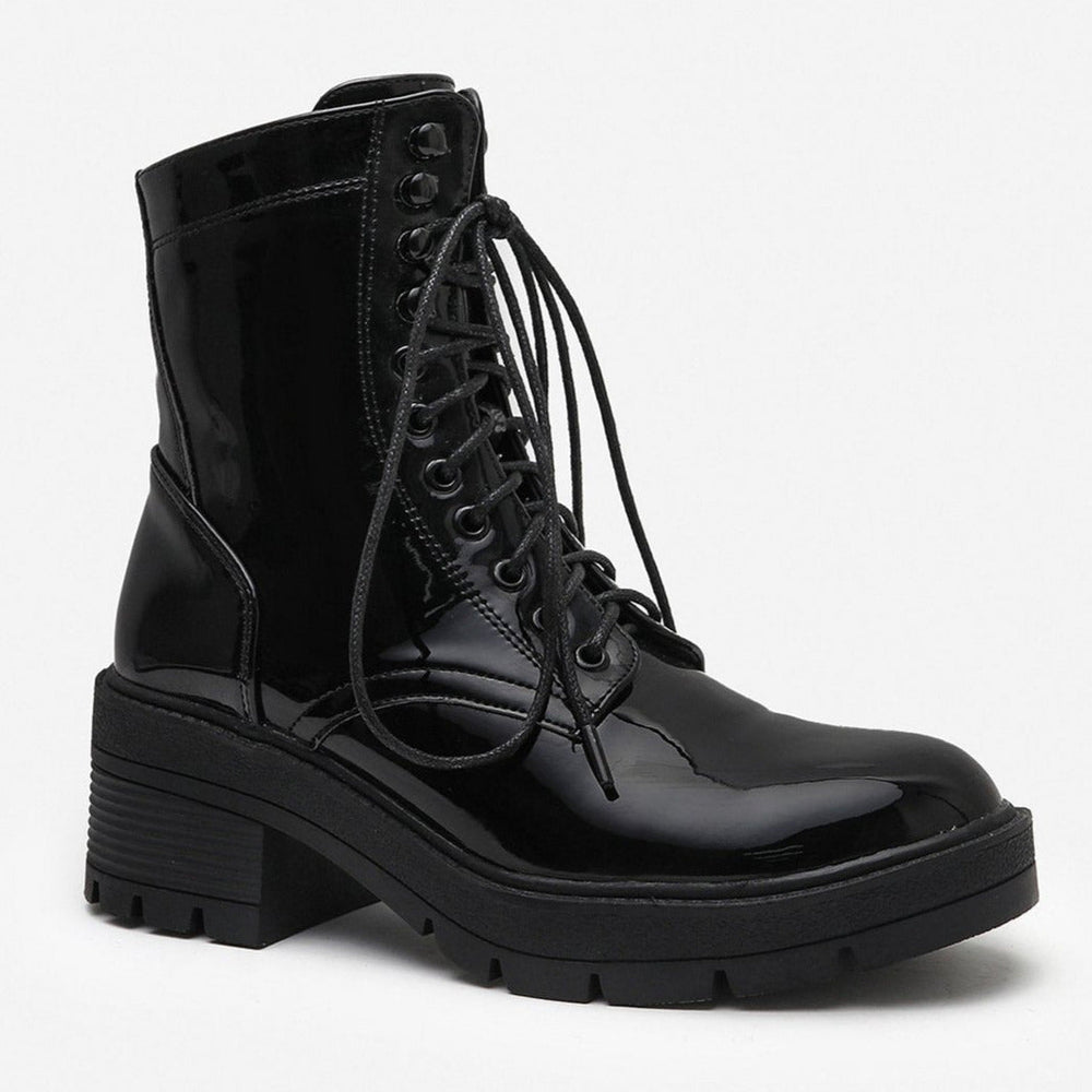 Patent Leather Thick-soled Martin Boots Newgew