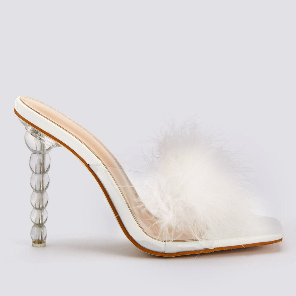 Fluffy Decor Heel Sandals Newgew