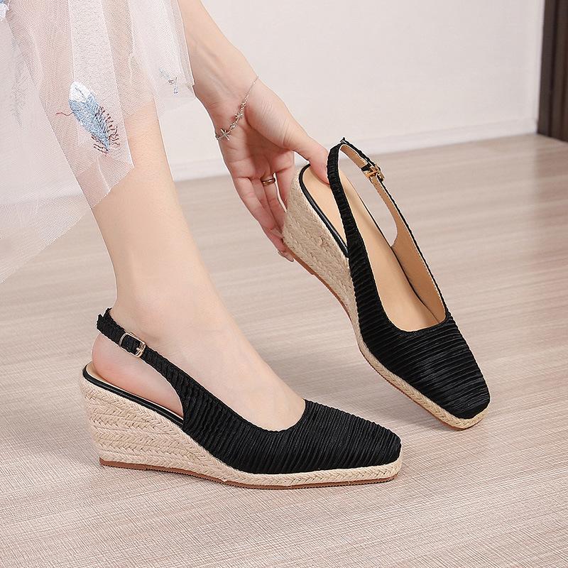 Back strap Wedge Pumps Newgew