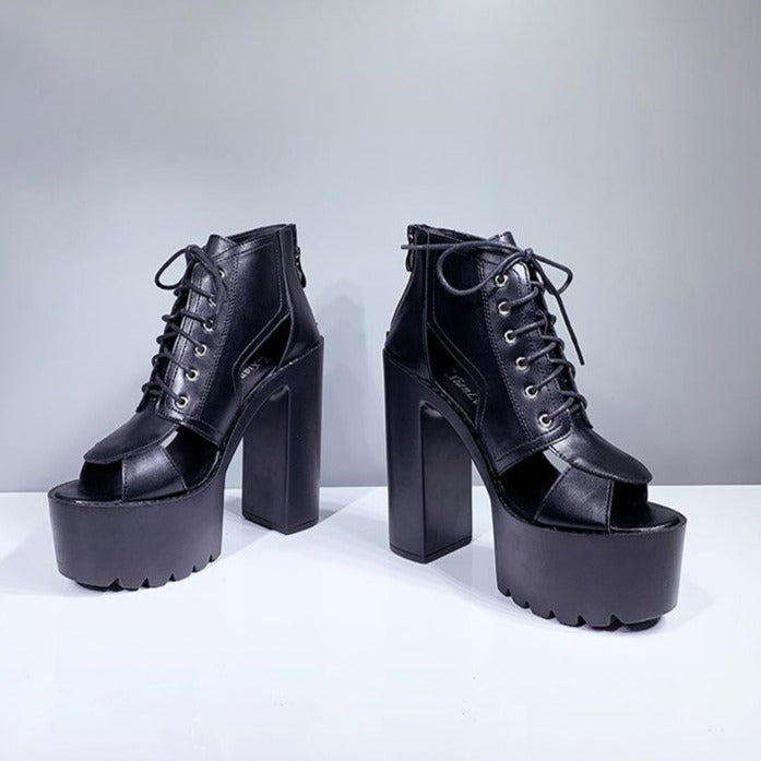 Roman Waterproof Platform Super High Heeled Sandals Newgew