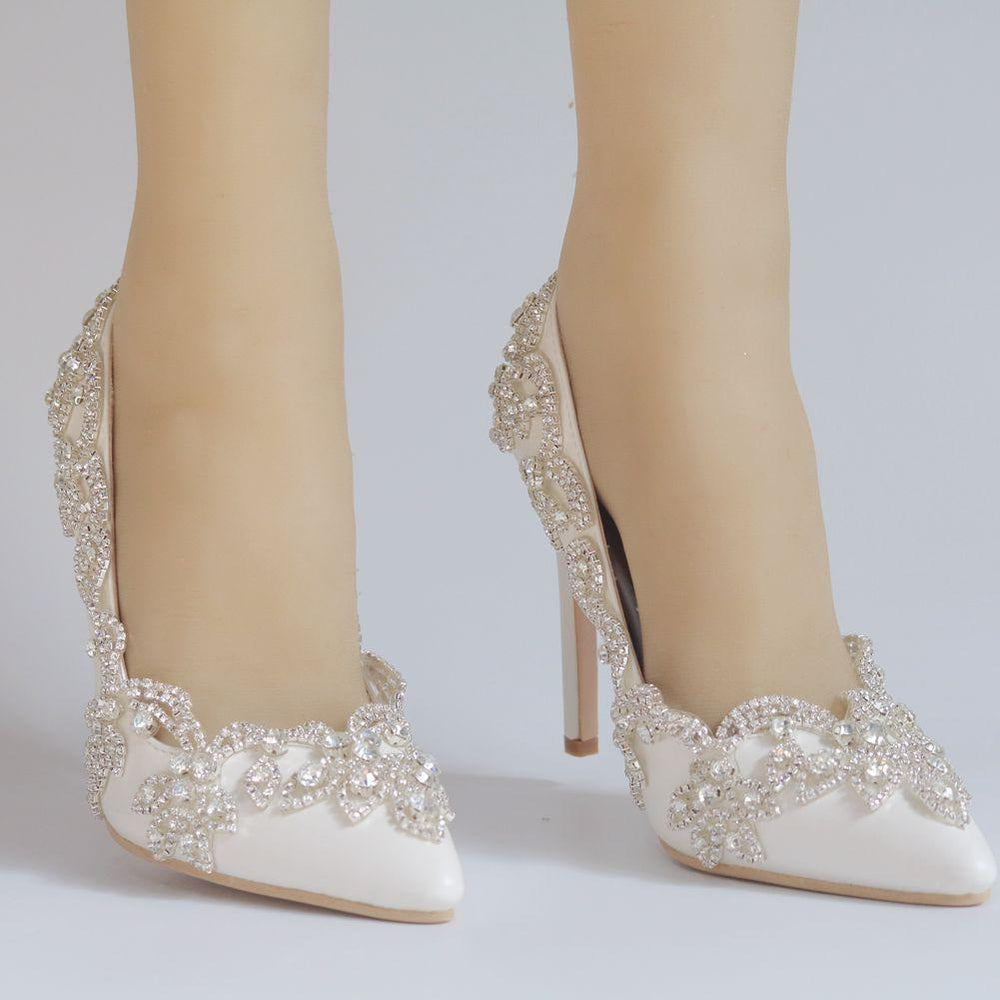 Sexy Rhinestones Pointed Toe Heels Newgew