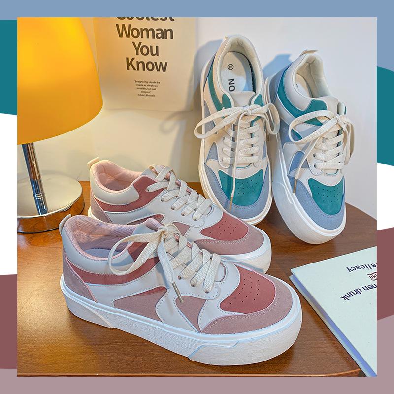 Color Block Round head Sneakers Newgew
