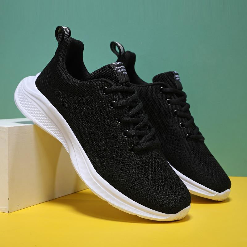 Front Lace-up Fly Knit Sneakers Newgew