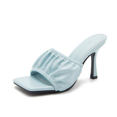 Ruched Detail Heeled Sandals Newgew