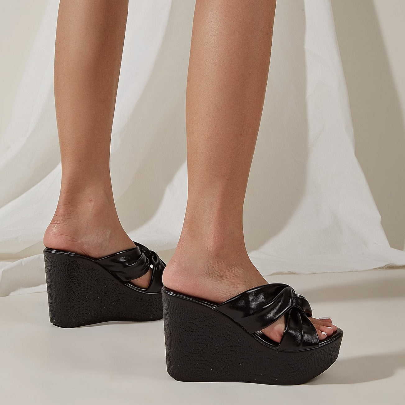 Slope Heeled Thick Soled Waterproof Platform High Heels Sandals Newgew