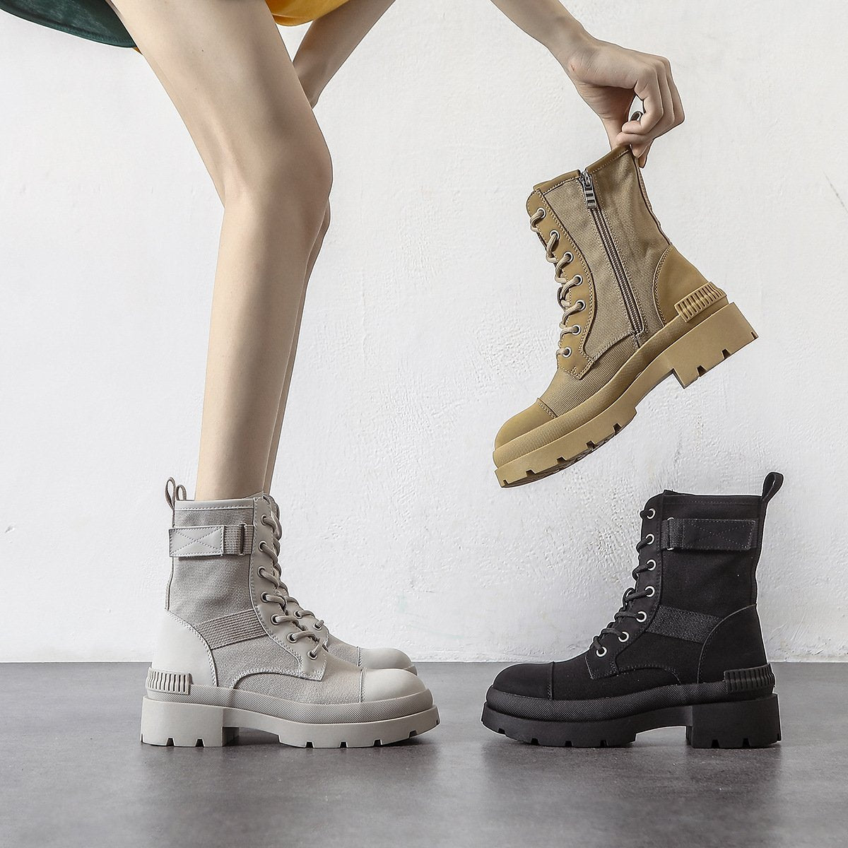 High-top Tooling Martin Boots Vintage Lace-up Martin Boots Newgew