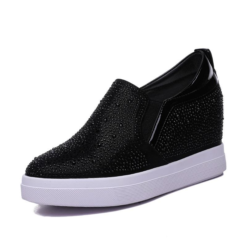 Rhinestone Wedge Sneakers Newgew