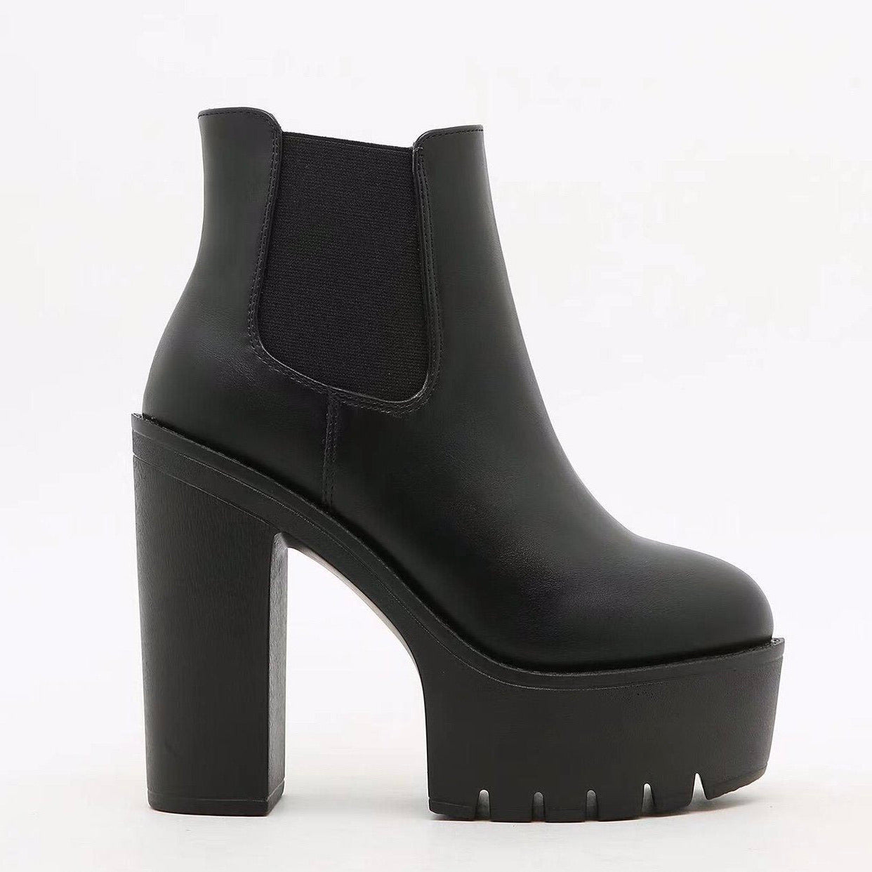 British Style High Heeled Thick Heeled Short Boots Newgew