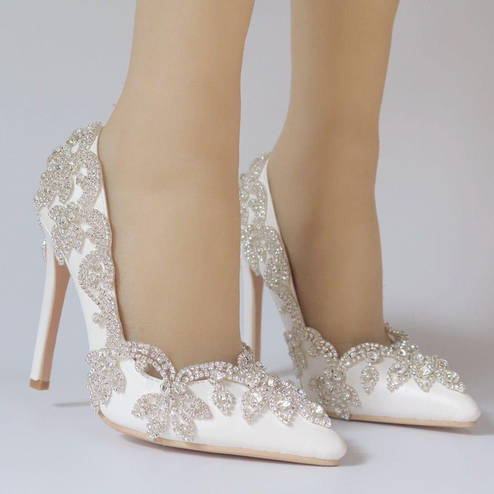 Sexy Rhinestones Pointed Toe Heels Newgew