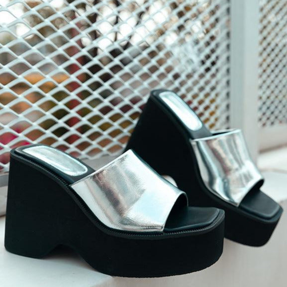 Minimalist Wedge Slide Sandals Newgew