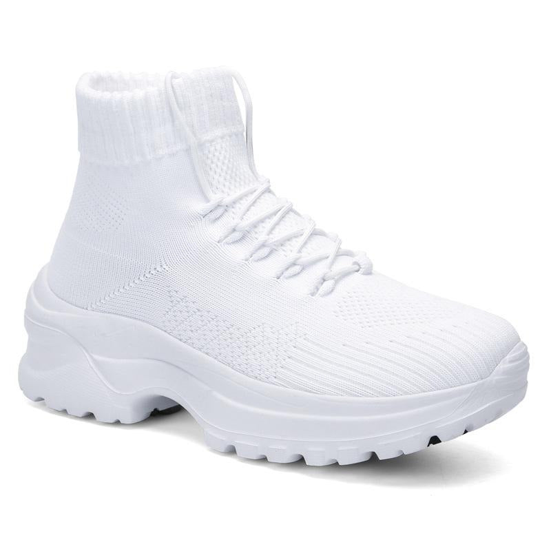 Front Lace-up Fly Knit Sneakers Newgew