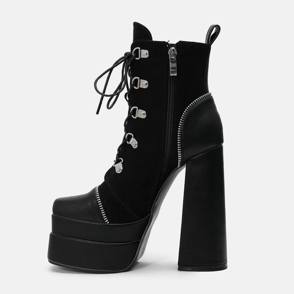 Waterproof Platform Super High Heel Mid Boots Newgew
