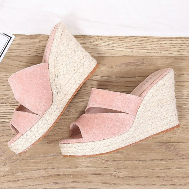 Minimalist Wedge Slide Sandals Newgew