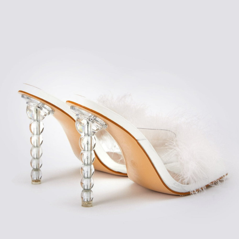 Fluffy Decor Heel Sandals Newgew