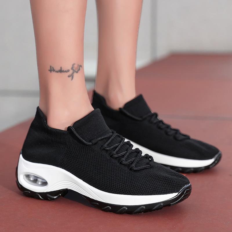 Front Lace-up Fly Knit Sneakers Newgew