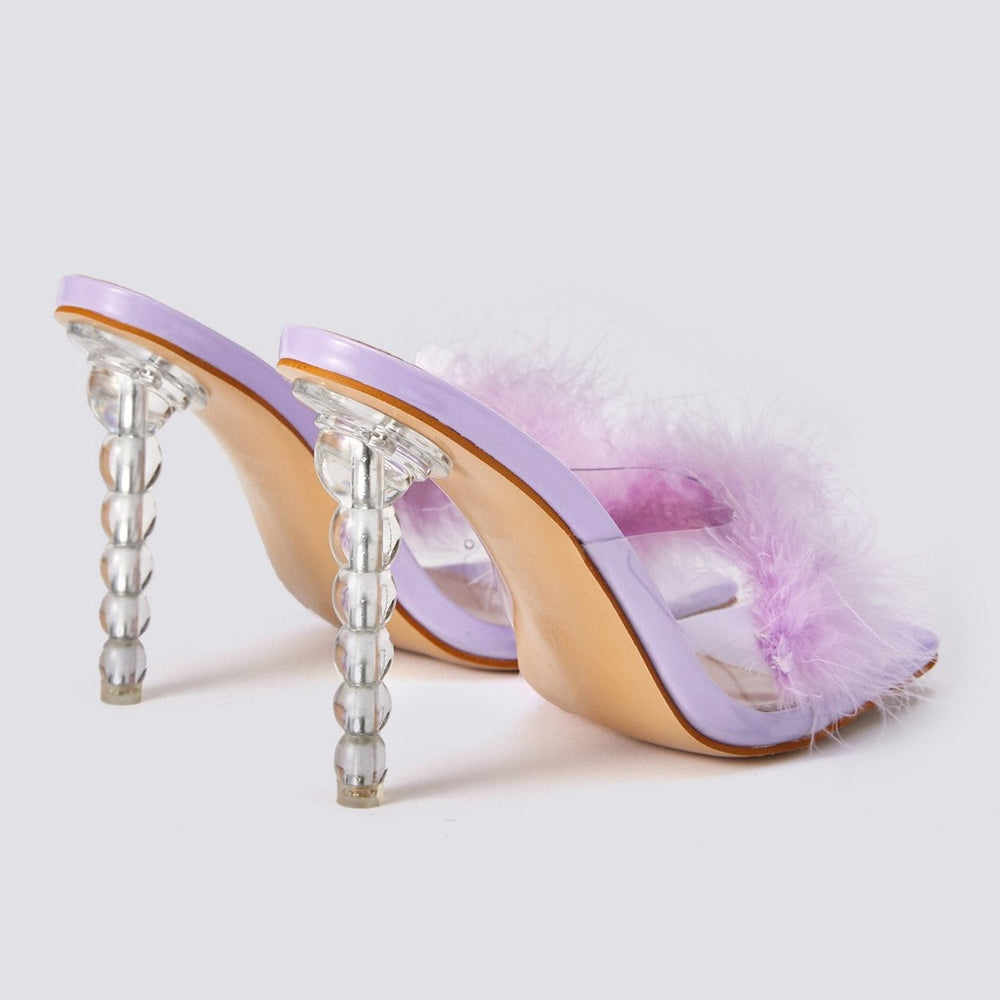 Fluffy Decor Heel Sandals Newgew
