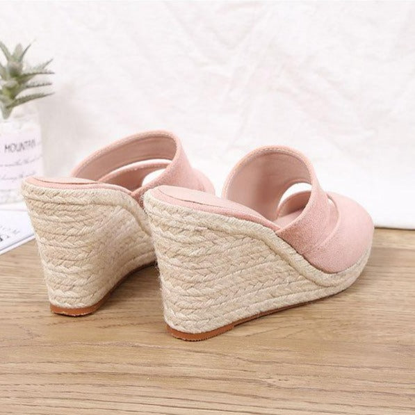 Minimalist Wedge Slide Sandals Newgew