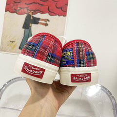 Vintage Plaid Sneakers Newgew