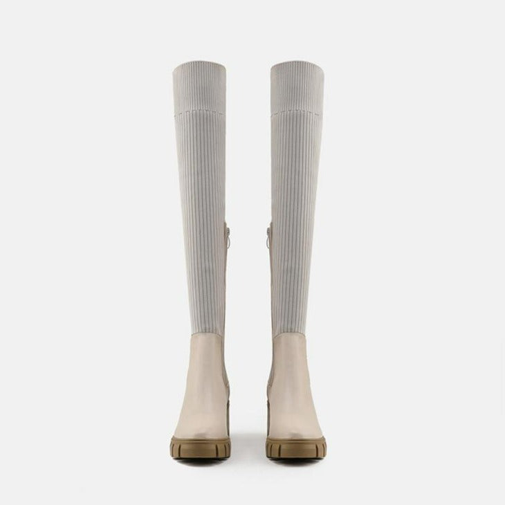 NewLong Thick High Heeled Elastic Over-knee Boots Newgew