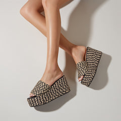Woven Wedge Sandals Newgew