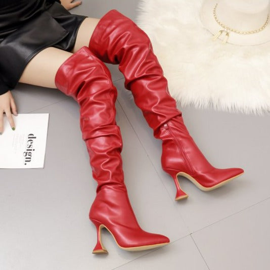 Over Knee Heeled Boots Newgew