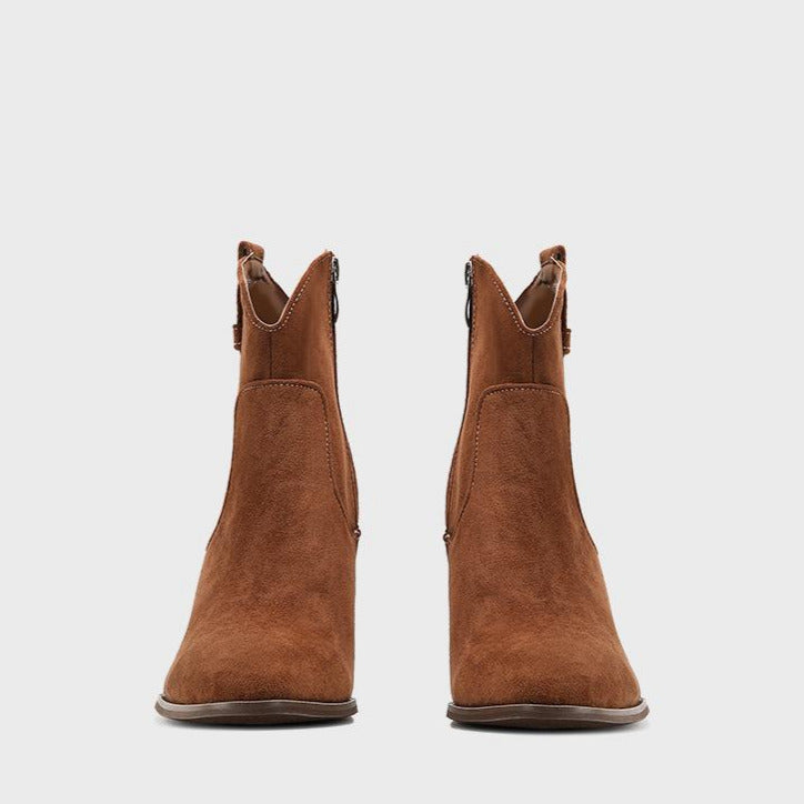 Thick Heeled Side Zipper Short Boots Newgew