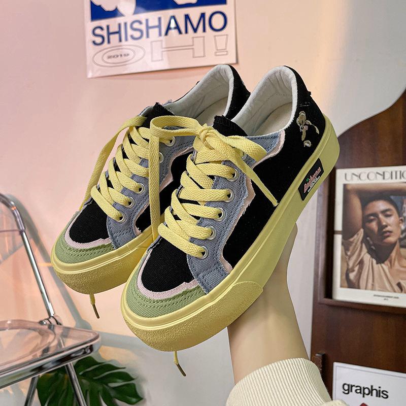 Color Block Canvas Sneakers Newgew