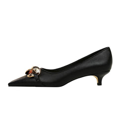 Chain Decor Pyramid Heeled Pumps Newgew