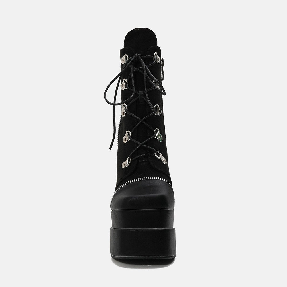 Waterproof Platform Super High Heel Mid Boots Newgew