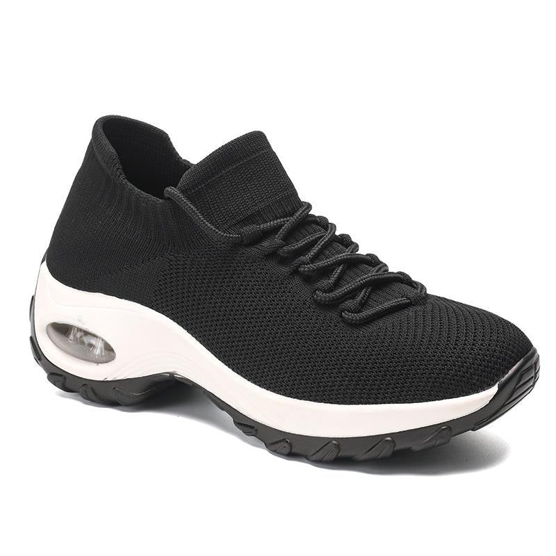 Front Lace-up Fly Knit Sneakers Newgew