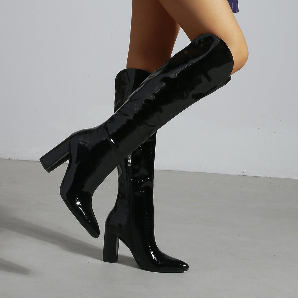 Chunky Heeled Thigh-high Boots Newgew