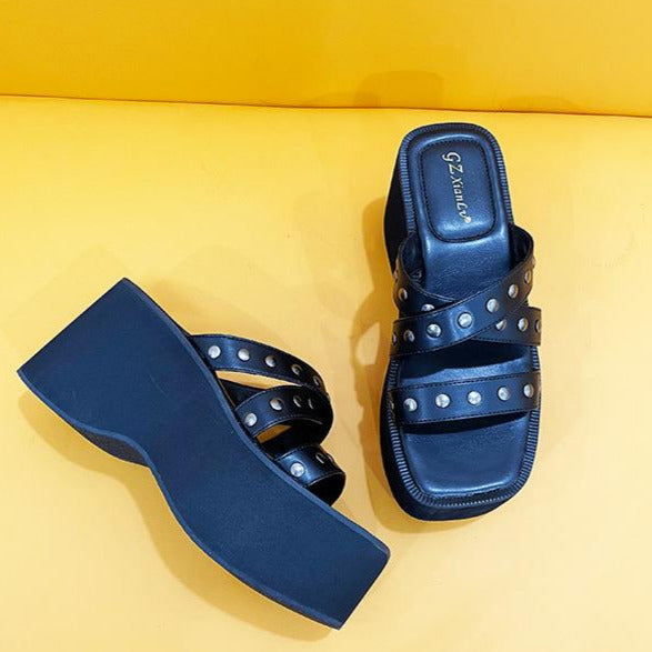 Rivet Elements Thick Soled Sandals Newgew