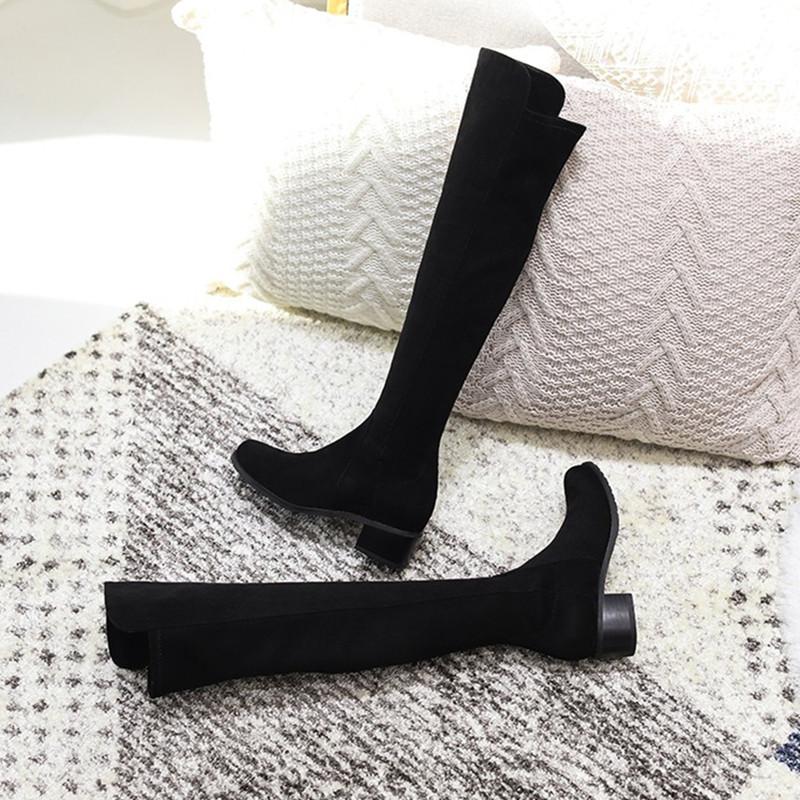 Long Tube Flat Side Zip Boots Newgew