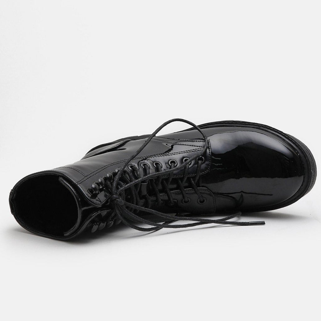 Patent Leather Thick-soled Martin Boots Newgew