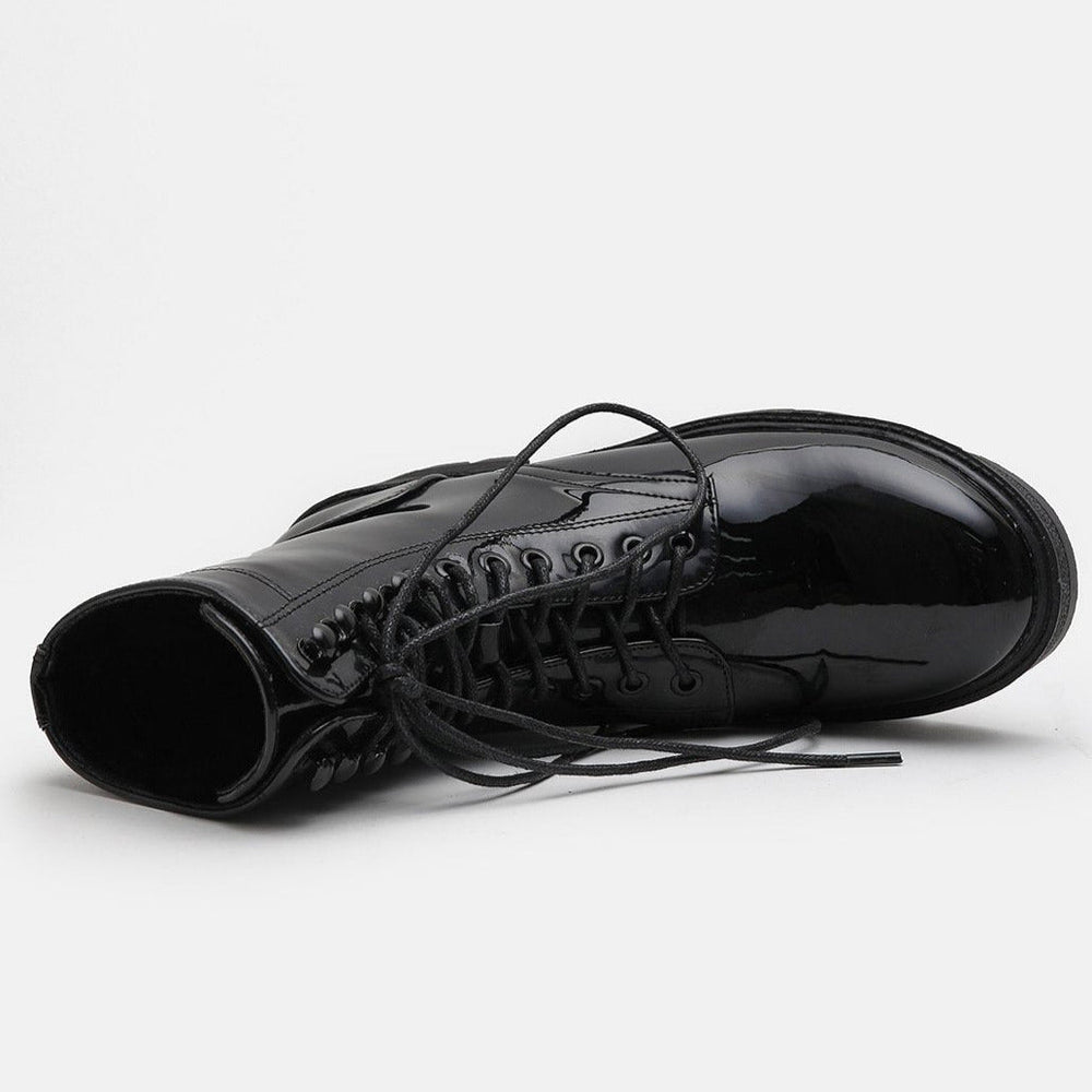 Patent Leather Thick-soled Martin Boots Newgew