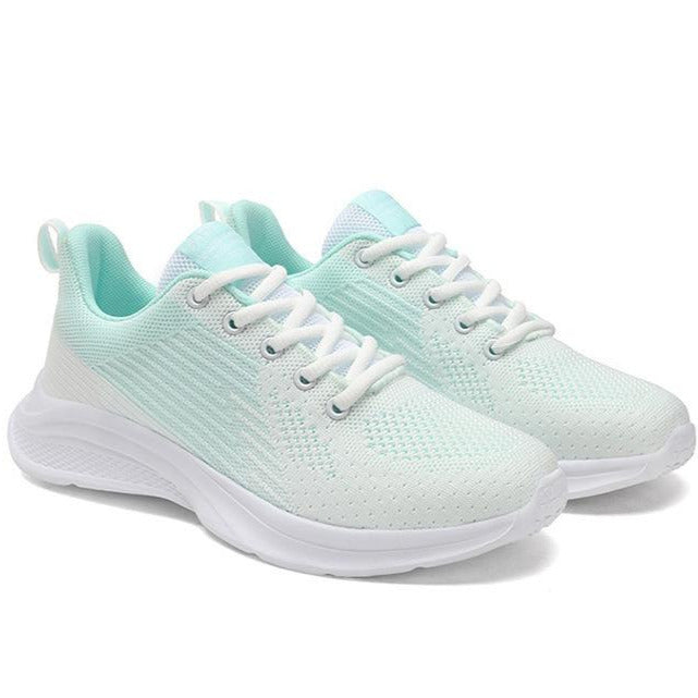 Front Lace-up Fly Knit Sneakers Newgew