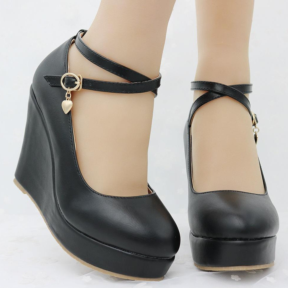 Cross Strap Waterproof Wedge Newgew