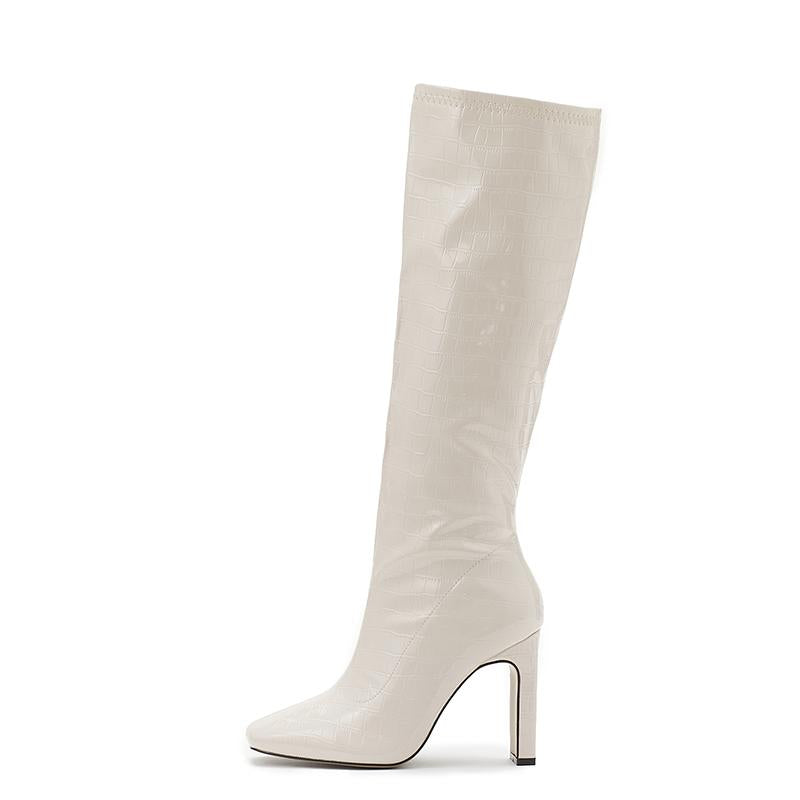 Square-toe Side Zip Boots Newgew