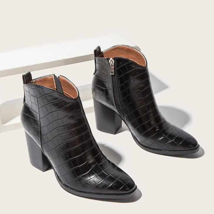 Chunky Heeled Short Boots Newgew
