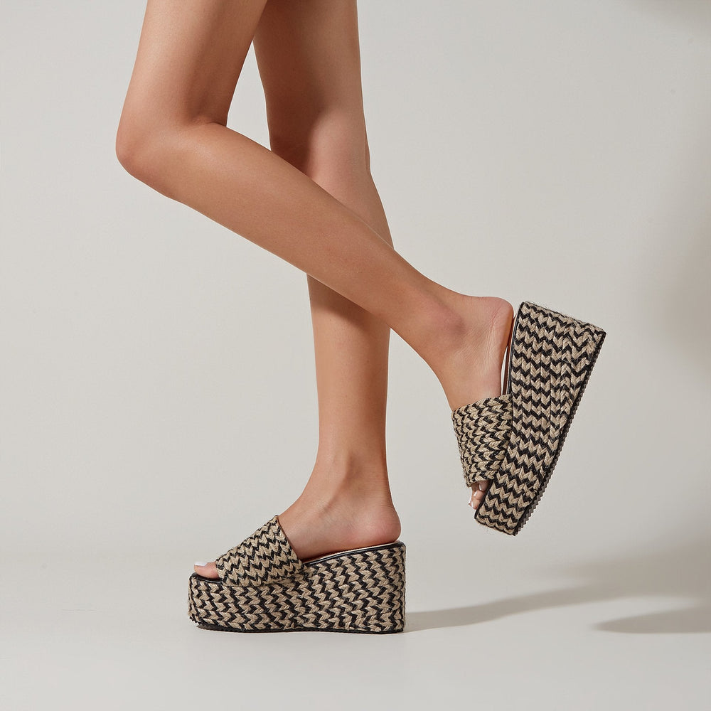 Woven Wedge Sandals Newgew