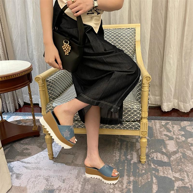 Denim Stars Waterproof Platform Sandals Newgew