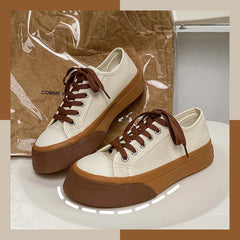Vintage Flat-bottomed Sneakers Newgew