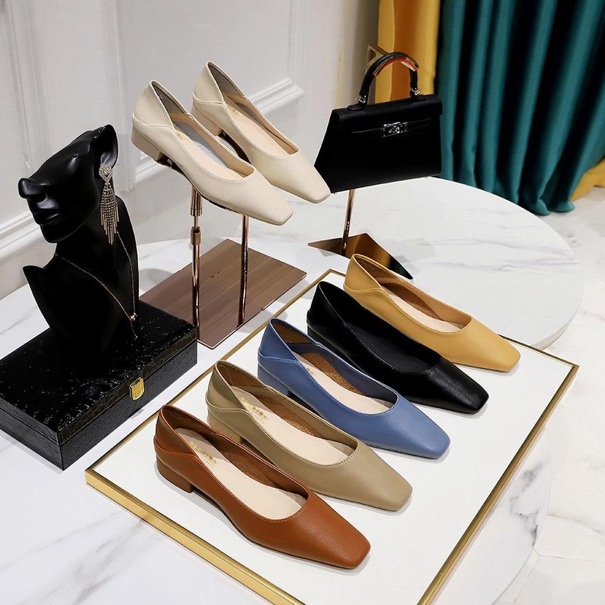 Square-toe Kitten Flats Newgew
