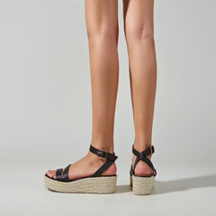 Ankle StrapEspadrille Wedge Sandals Newgew