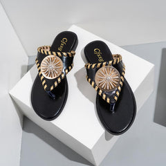 Rhinestone Flat Sandals Newgew