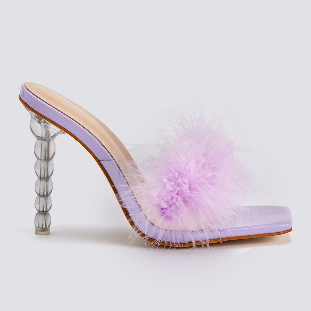 Fluffy Decor Heel Sandals Newgew