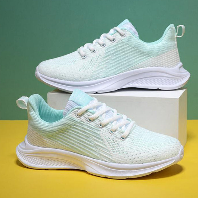 Front Lace-up Fly Knit Sneakers Newgew