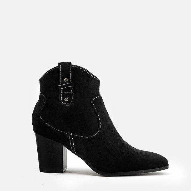 Thick Heeled Side Zipper Short Boots Newgew